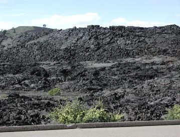 Craters of the Moon Lava Flow Next to Sidewalk