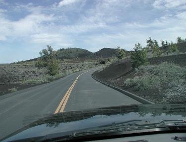 The view from Craters of the Moon Park Road