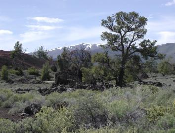 Craters of the Moon Senic View of Distant Mountains