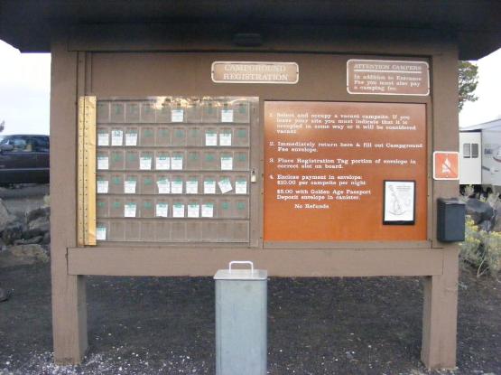 Craters of the Moon Campground Registration