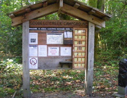 Registration Board Goodell Campground North Cascades NP
