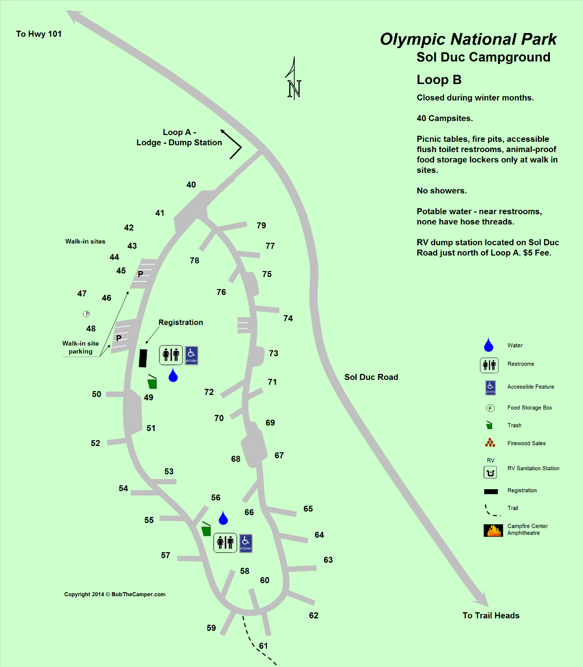 Sol Duc Campground Loop B Map - Olympic National Park